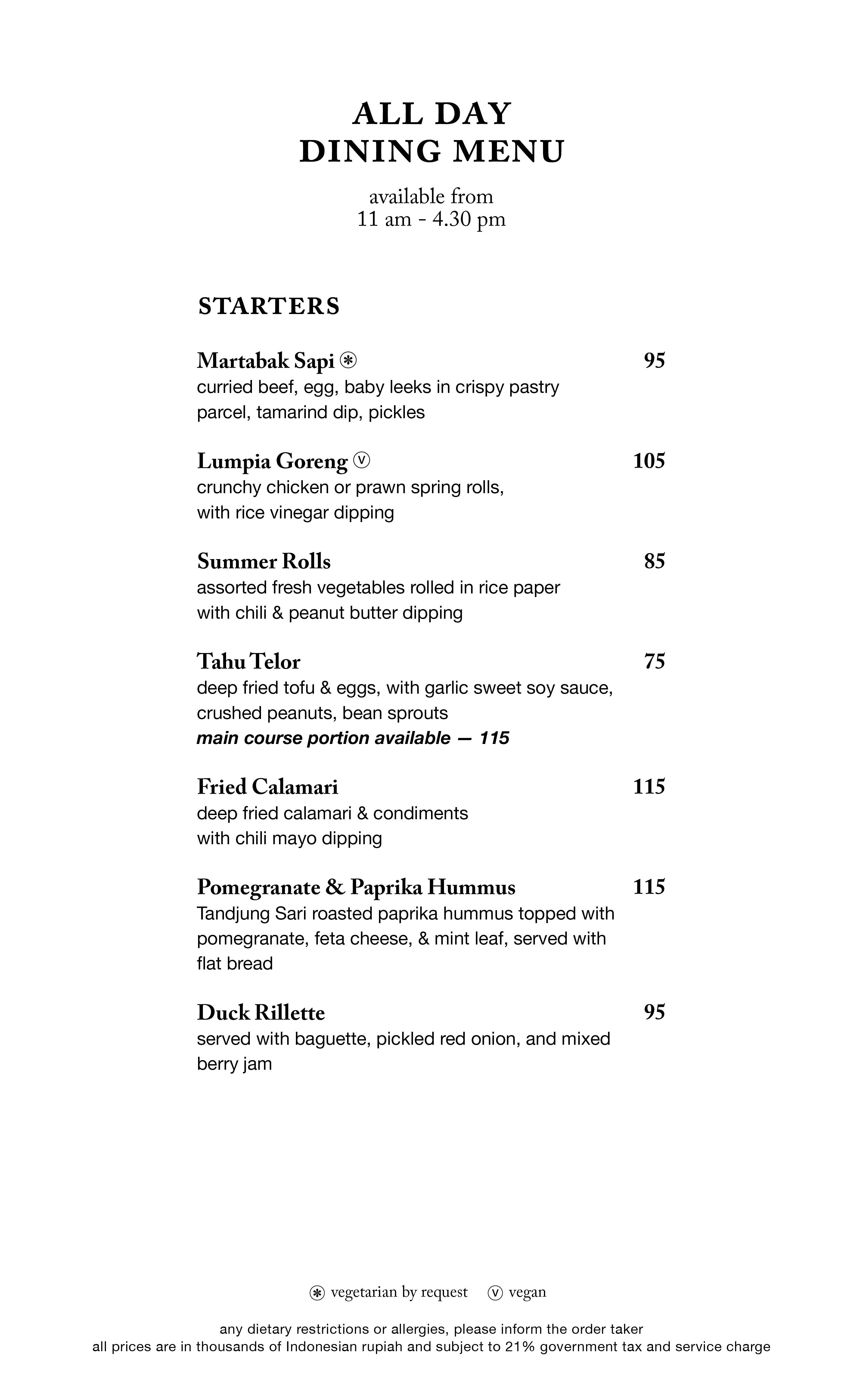 All Day Dining